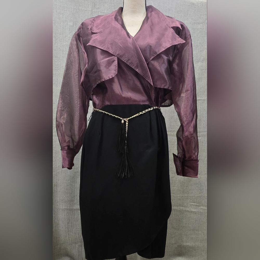 Vintage Night Way 1-Piece Multi Layered Organza Top w/ Knee-length Skirt